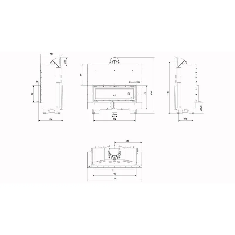 mb100 g ugradbeni kamin - slika 3