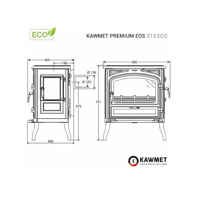 peć na drva kawmet premium eos s13 eco - slika 11
