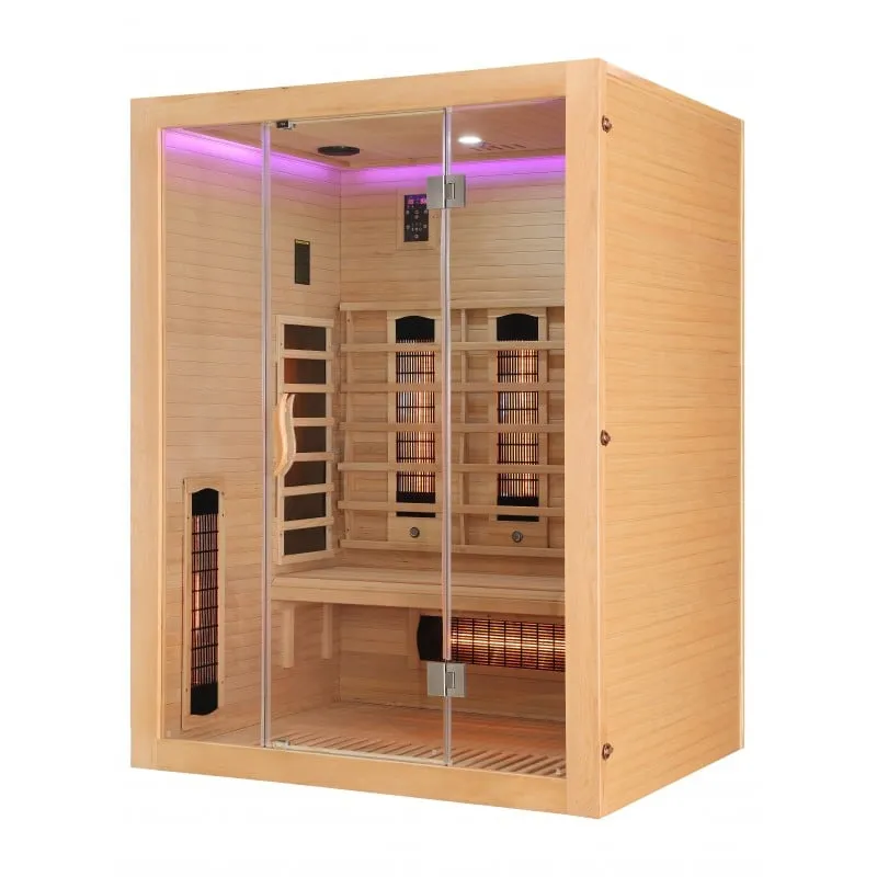 sauna infracrvena otvorena za 3 osobe 150x120x200 cm - slika 10