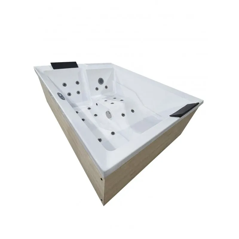 bazen hidromasažni - jacuzzi vanjski zadar - bijeli 190x140x70 cm, uključen pokrov i stepenice - slika 5