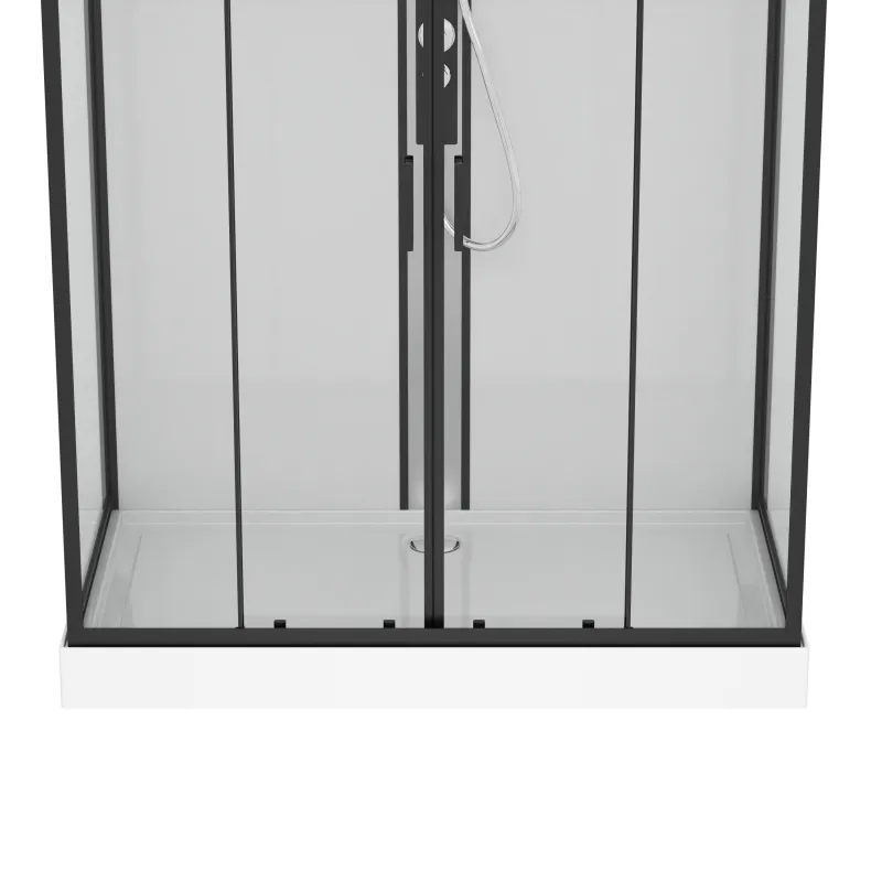 tuš kabina kompletna new york crna - 90 x 160 x 215 cm - slika 6
