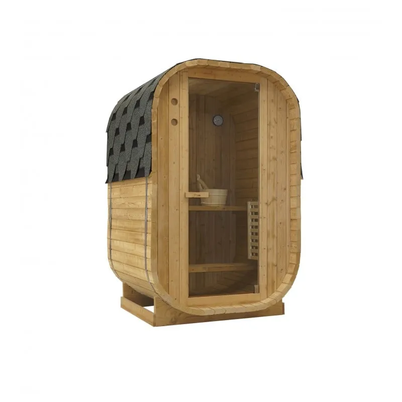 sauna vanjska lindholm za 1-2 osobe 128,2 x 120 x 194 cm (komplet za montažu) - slika 3