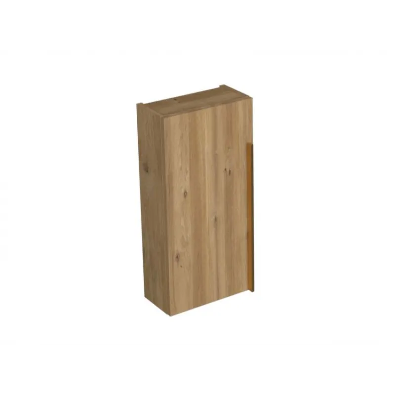 sharp bočni modularni kupaonski ormarić hrast natural zlatna ručkica - slika 1