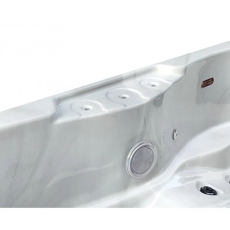 bazen hidromasažni - jacuzzi vanjski modena - bijeli mramor 205x130x70 cm - slika 10