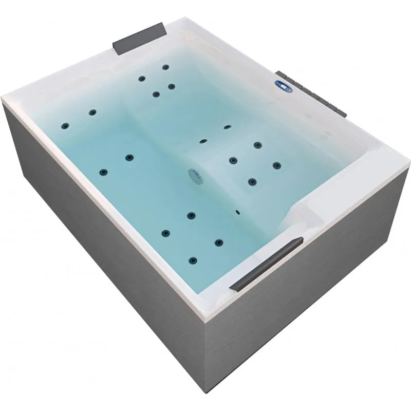 bazen hidromasažni - jacuzzi vanjski korfu - bijeli 190x140x70 cm, uključen pokrov i stepenicemi - slika 13