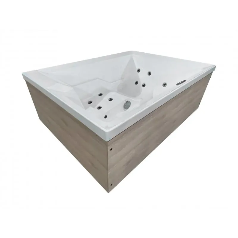 bazen hidromasažni - jacuzzi vanjski zadar - bijeli 190x140x70 cm, uključen pokrov i stepenice - slika 3