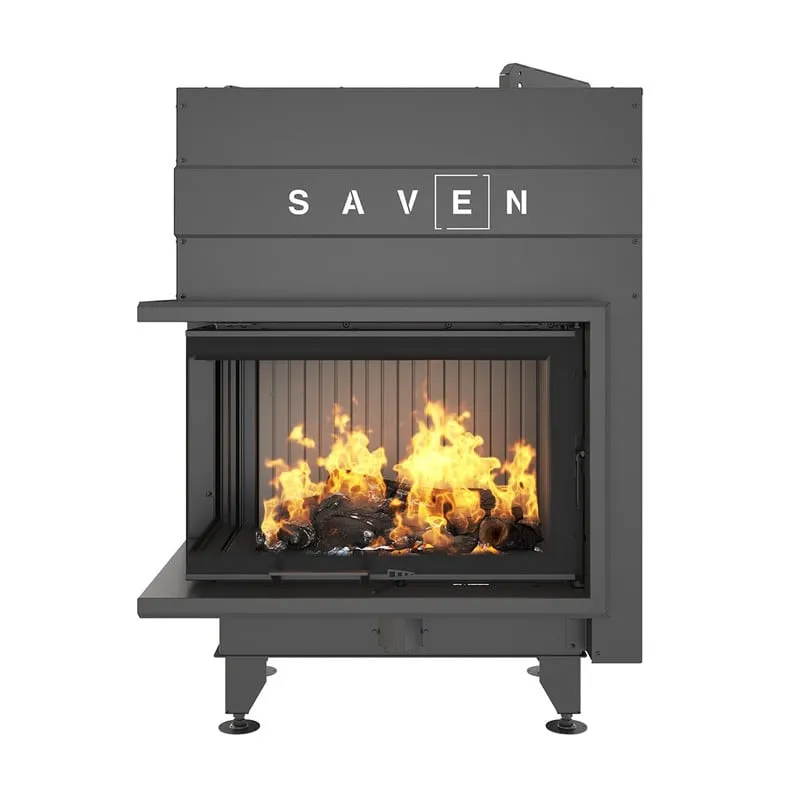 kamin ugradbeni g/saven energy up 75x50x47l (15,1 kw) - crni šamot - slika 3