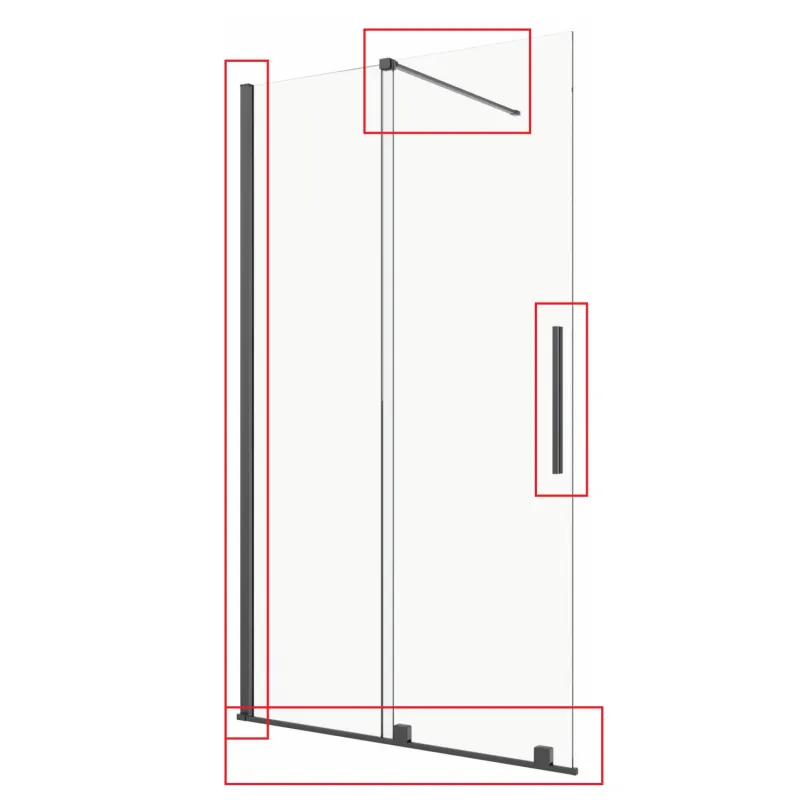 vetro slide aluminijski profil black 120x195cm - slika 2