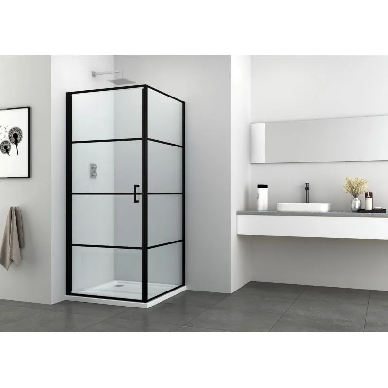 Vrata za tuš kabinu 90cm crna mat 88-90x195cm - Mihovljan, Čakovec