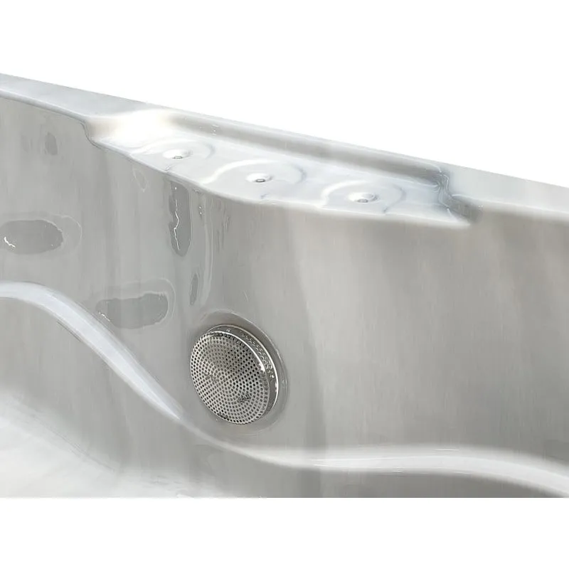 bazen hidromasažni - jacuzzi vanjski modena - bijeli mramor 205x130x70 cm - slika 11
