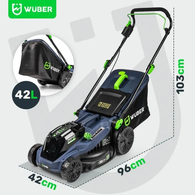 aku kosilica 40v dvije baterije i dvostruki punjač wuber - slika 5