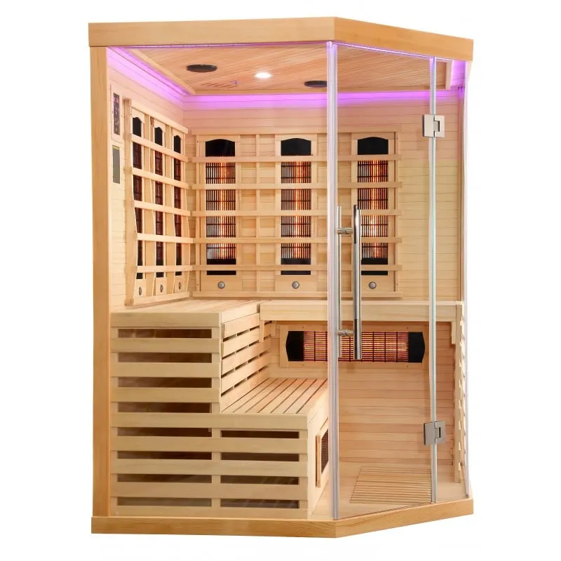 sauna deluxe infracrvena za 3-4 osobe 150x150x200 cm - slika 8