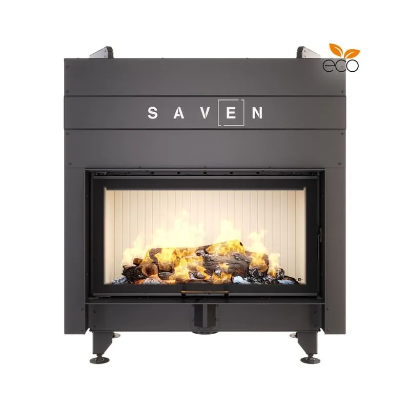 kamin ugradbeni g/saven energy up 90x50 (19,0 kw) eco - bijeli šamot - slika 1