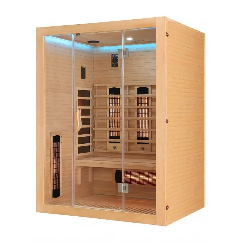 sauna infracrvena otvorena za 3 osobe 150x120x200 cm - slika 13