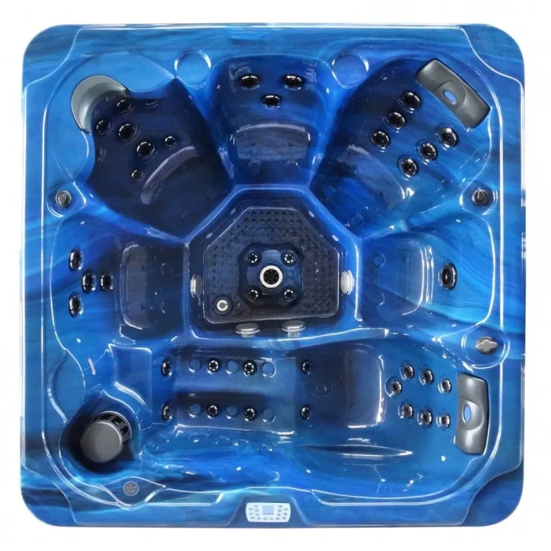 bazen hidromasažni-jacuzzi vanjski oasis maxi - plavi mramor 210x210x95 cm - slika 2