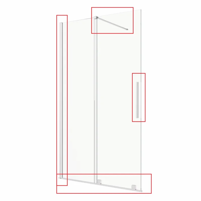 vetro slide aluminijski profil chrome 120x195 cm - slika 2