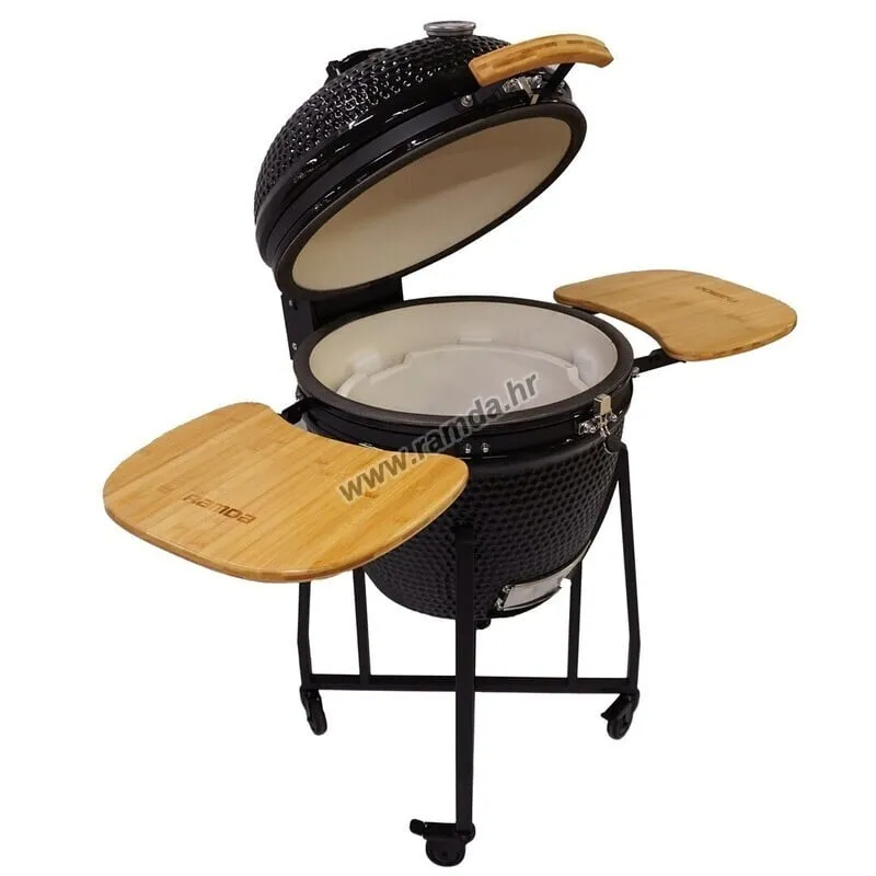 roštilj kamado fish pattern crni fi 24", 60 cm - slika 3