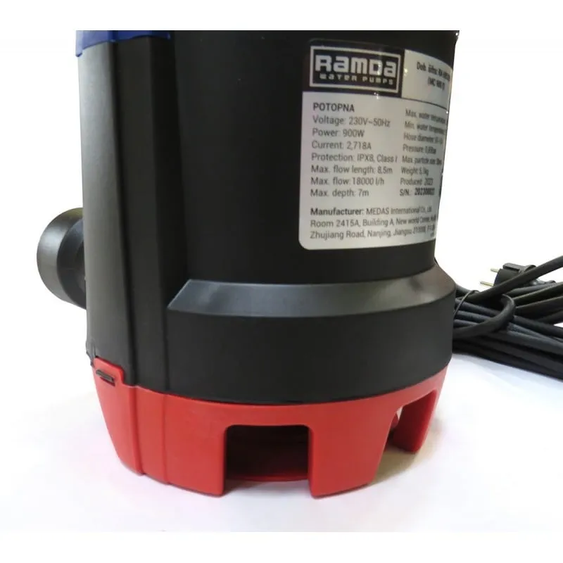 ramda mce900e potopna pumpa 900w, 2u1 za čistu-prljavo voda - slika 5
