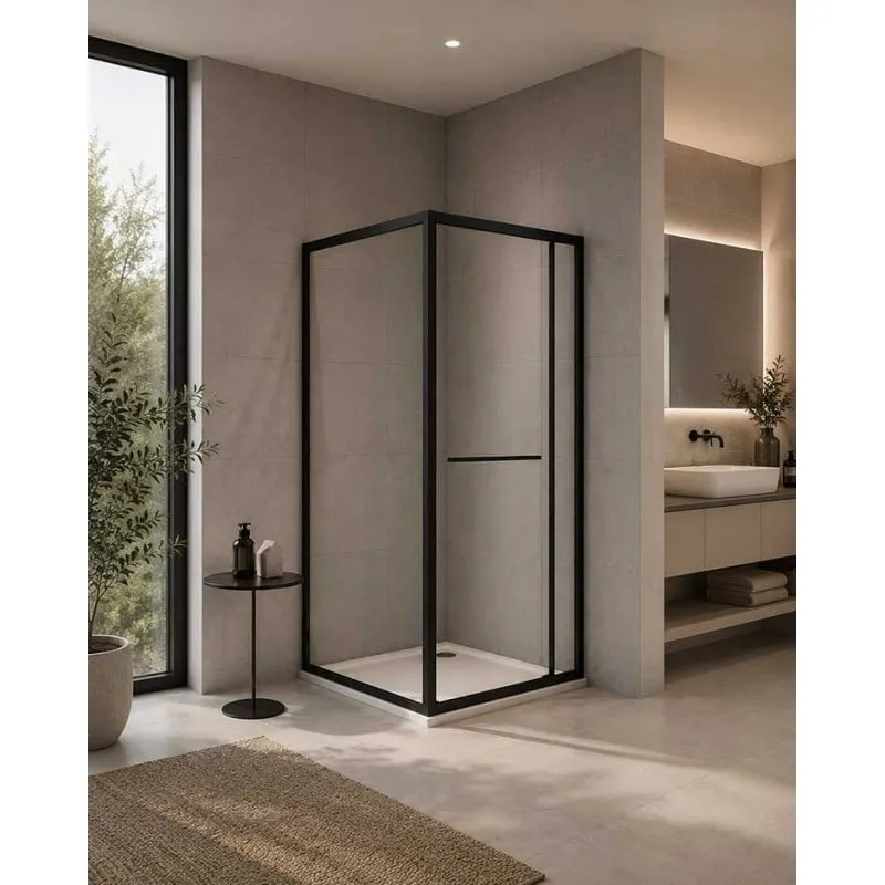 tk rota 80100 black tuš kabina 80x100x200cm - slika 2