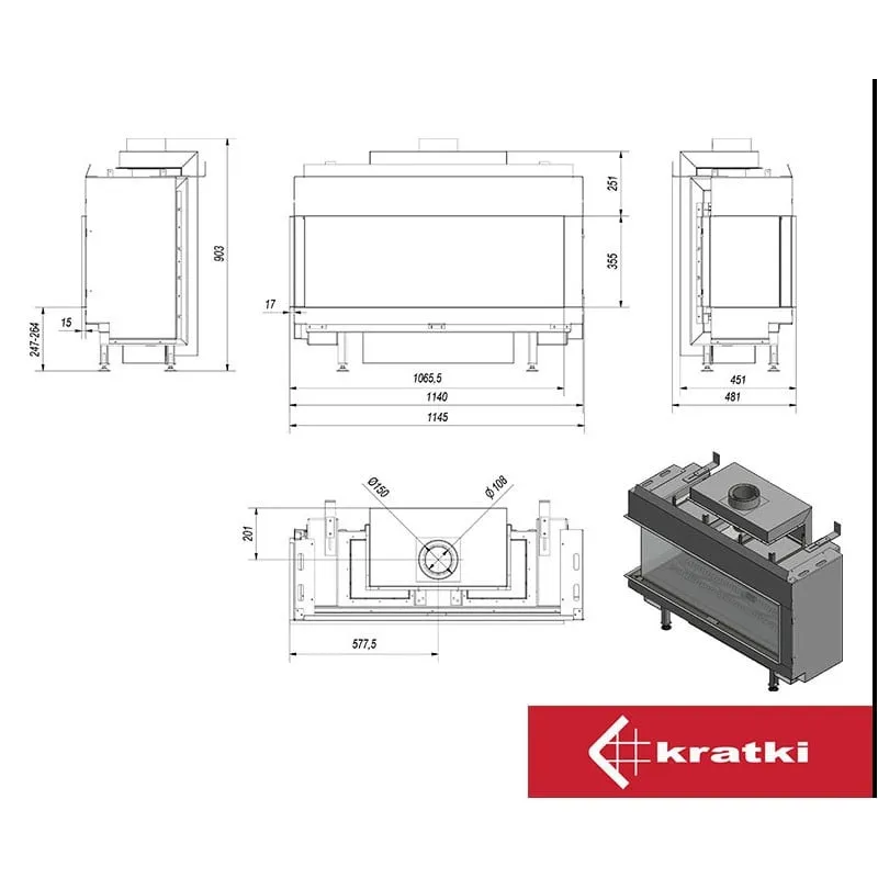 leo l/100/g20 plinski kamin - slika 2
