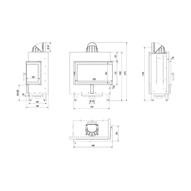 lucy 14 p/bs ugradbeni kamin - slika 6