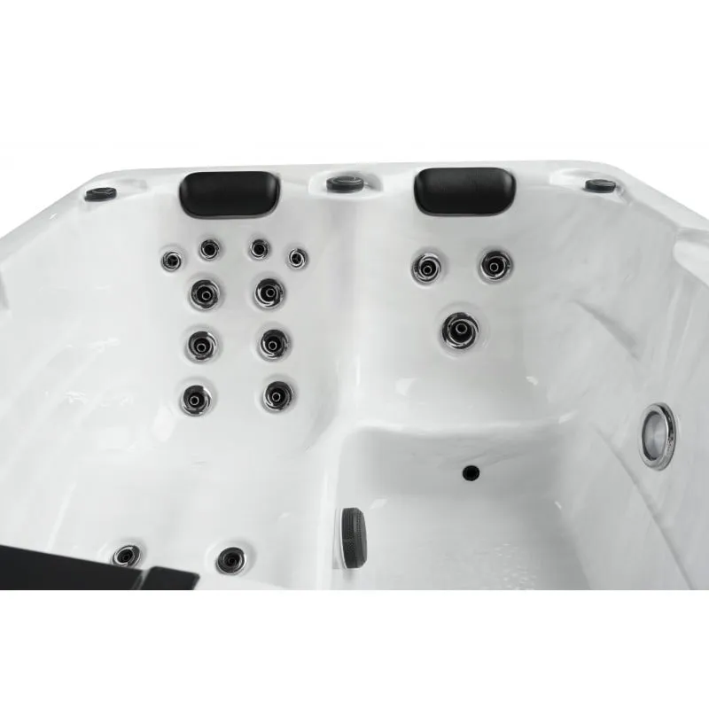bazen hidromasažni - jacuzzi vanjski diablo - bijeli mramor 210x160x80 cm - slika 7