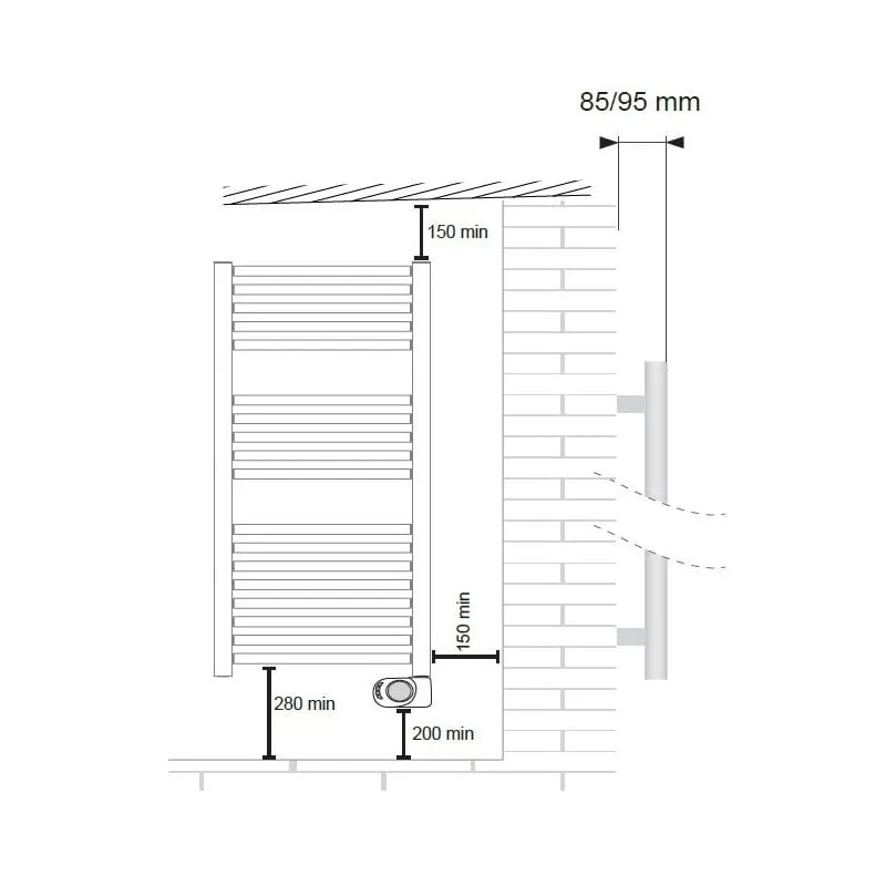 električni kupaonski radijator e-innbruck, bijeli, 48x92cm - slika 3