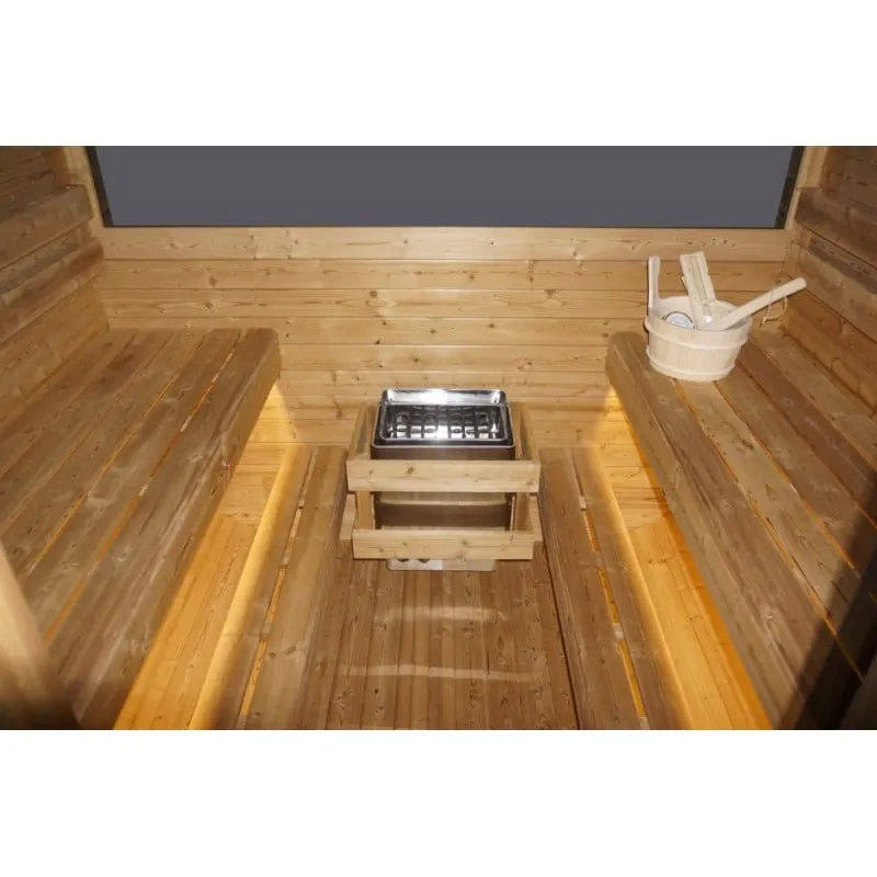 sauna hanko vanjska za 6 osoba 210x180x210 cm - slika 4