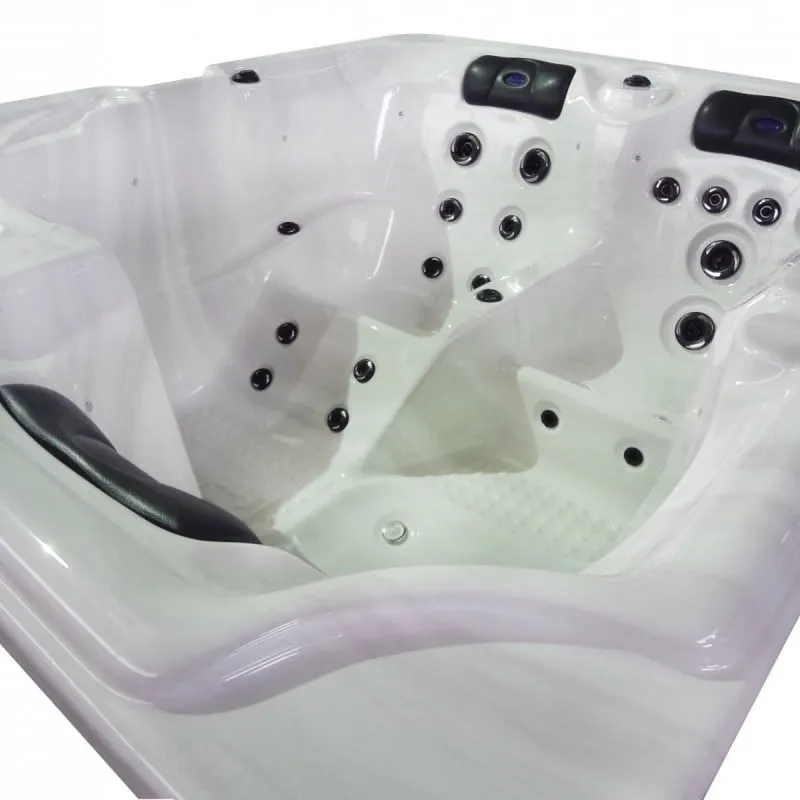 bazen hidromasažni - jacuzzi vanjski oasis - bijeli mramor 208x175x90 cm - slika 8