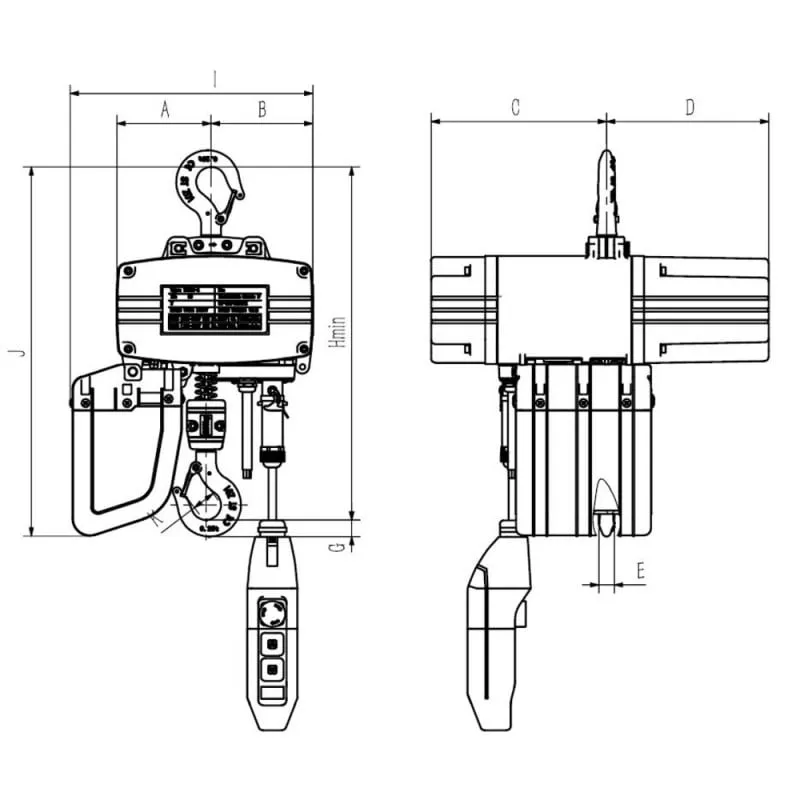 dizalica električna lančana tip tc (shh816) 230v rx-lift - slika 2