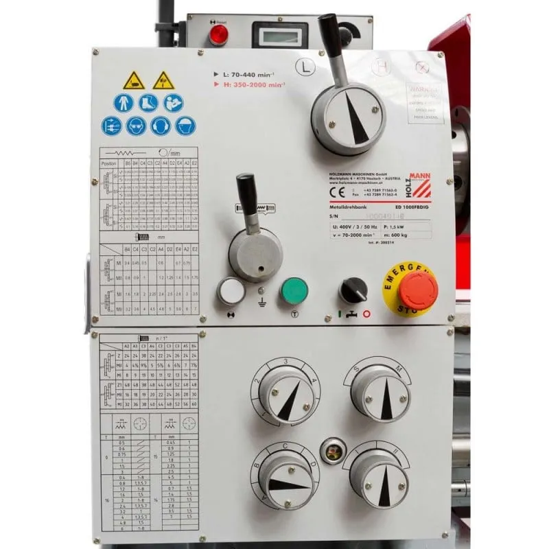 tokarilica za metal ed1000fbdig_400v holzmann maschinen - slika 4