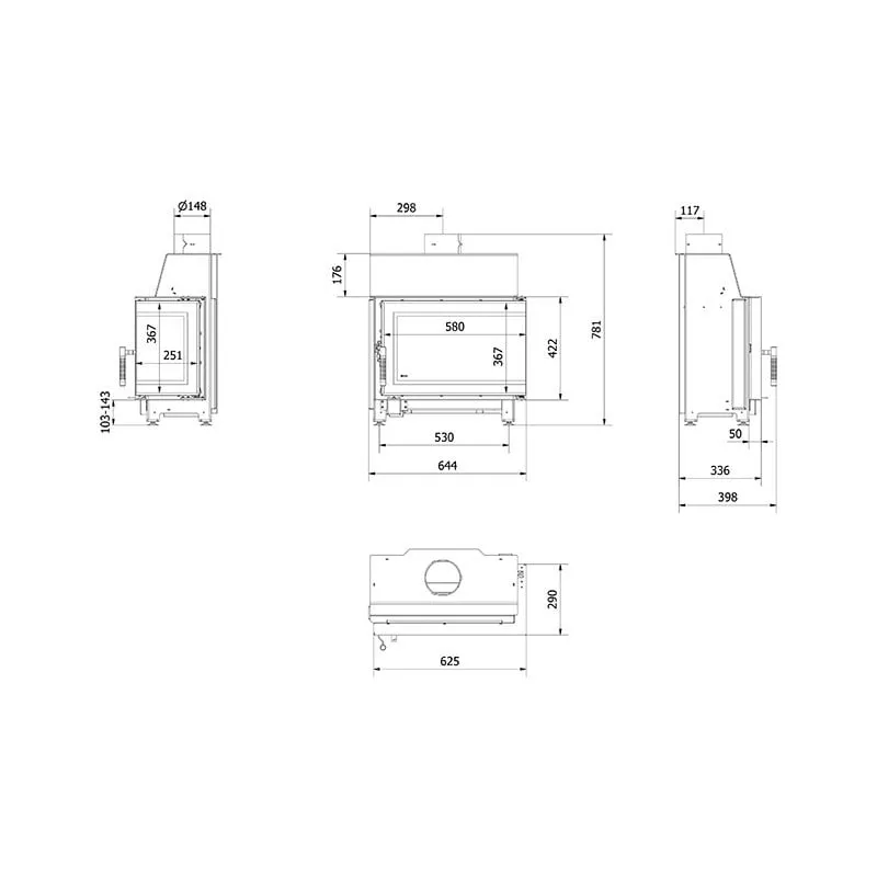 simple s/p/bs ugradbeni kamin - slika 7
