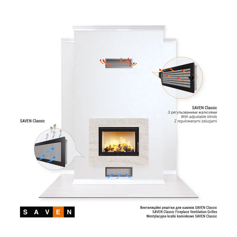 ventilacijska rešetka sa roletama classic saven 17x49 - grafit - slika 3