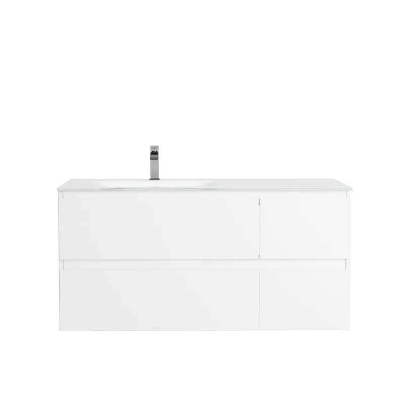 kupaonski namještaj donji set "cube 100" bijeli - slika 5