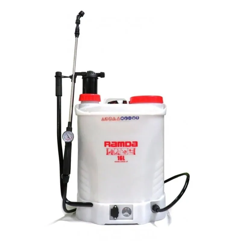 ramda prskalica ručna in baterijska li-ion 12v/8ah, 16l - slika 2