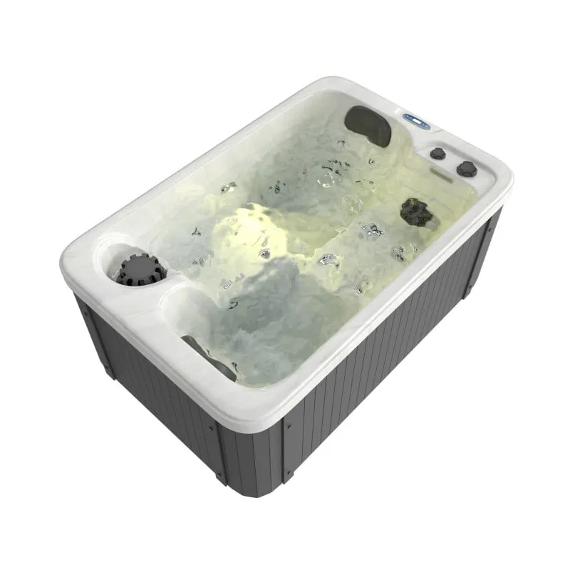 bazen hidromasažni- jacuzzi vanjski split - bijeli mramor 175x115x70 cm - slika 16