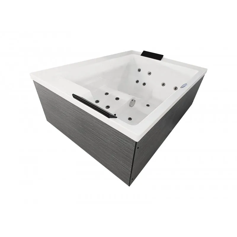 bazen hidromasažni - jacuzzi vanjski korfu - bijeli 190x140x70 cm, uključen pokrov i stepenicemi - slika 4
