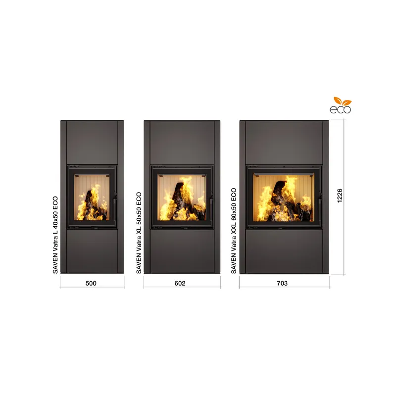 peć na drva samostojeća saven vatra l 40x50 eco (6,6 kw) - slika 9