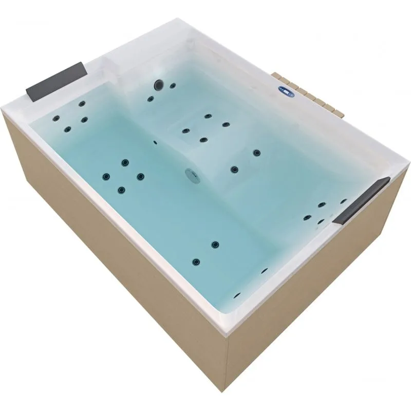bazen hidromasažni - jacuzzi vanjski zadar - bijeli 190x140x70 cm, uključen pokrov i stepenice - slika 14