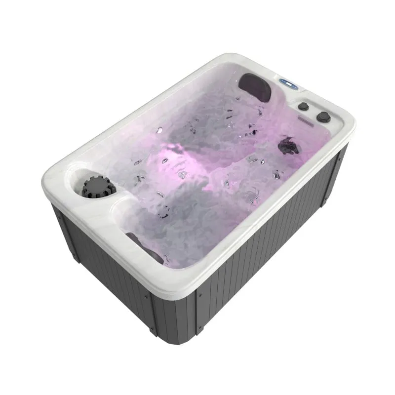 bazen hidromasažni- jacuzzi vanjski split - bijeli mramor 175x115x70 cm - slika 14