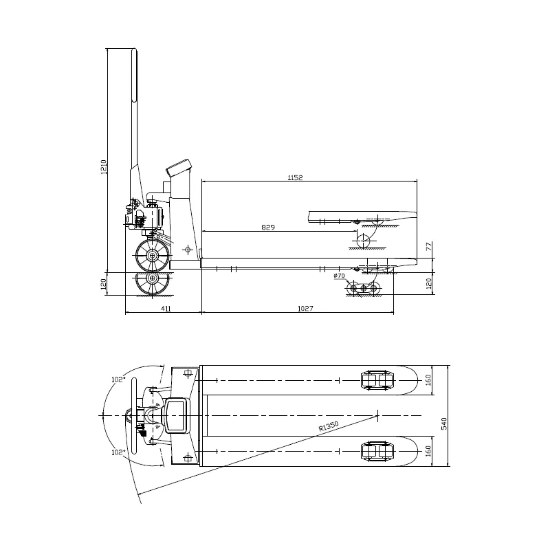 paletni viličar baterijski hub25kg holzmann maschinen - slika 4