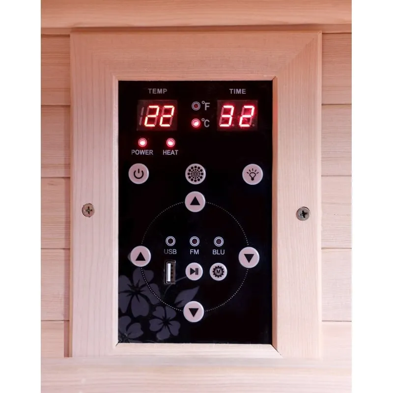 sauna infracrvena twincombi za 2 osobe 130 x 120 x 200 cm - slika 4