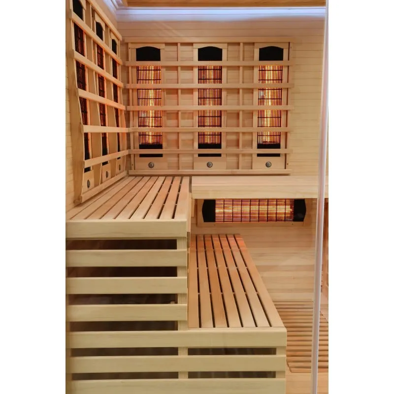 sauna deluxe infracrvena za 3-4 osobe 150x150x200 cm - slika 4