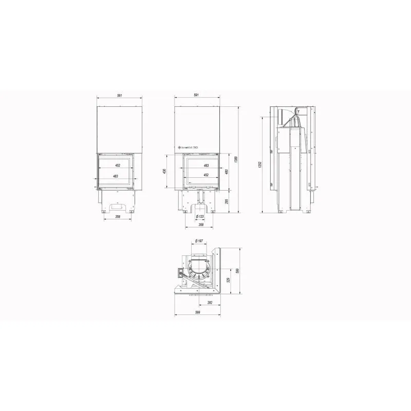 vn p 480 480 ugradbeni kamin - slika 4