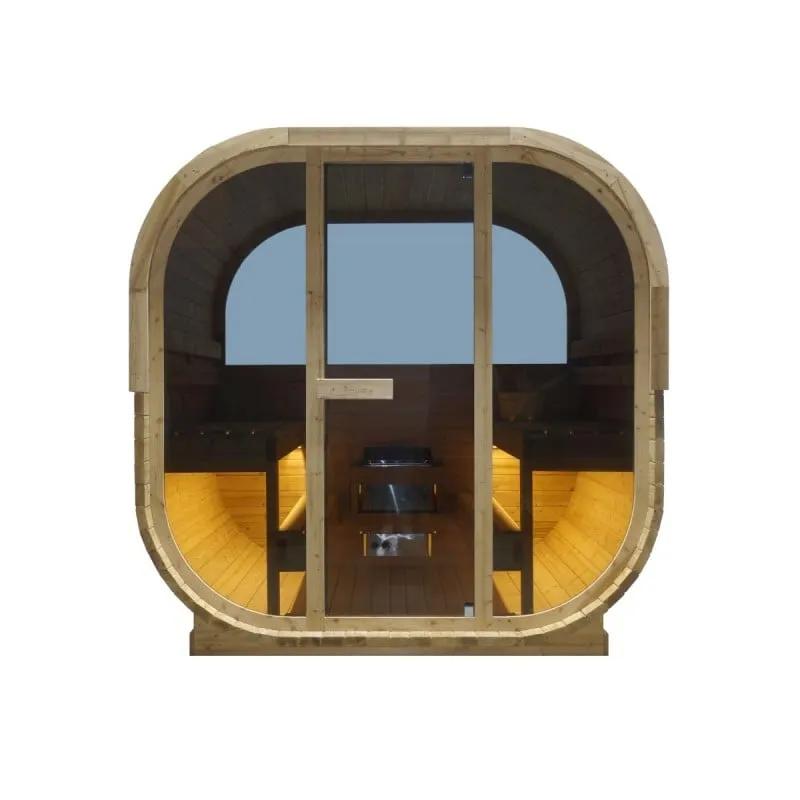 sauna hanko vanjska za 6 osoba 210x180x210 cm - slika 3