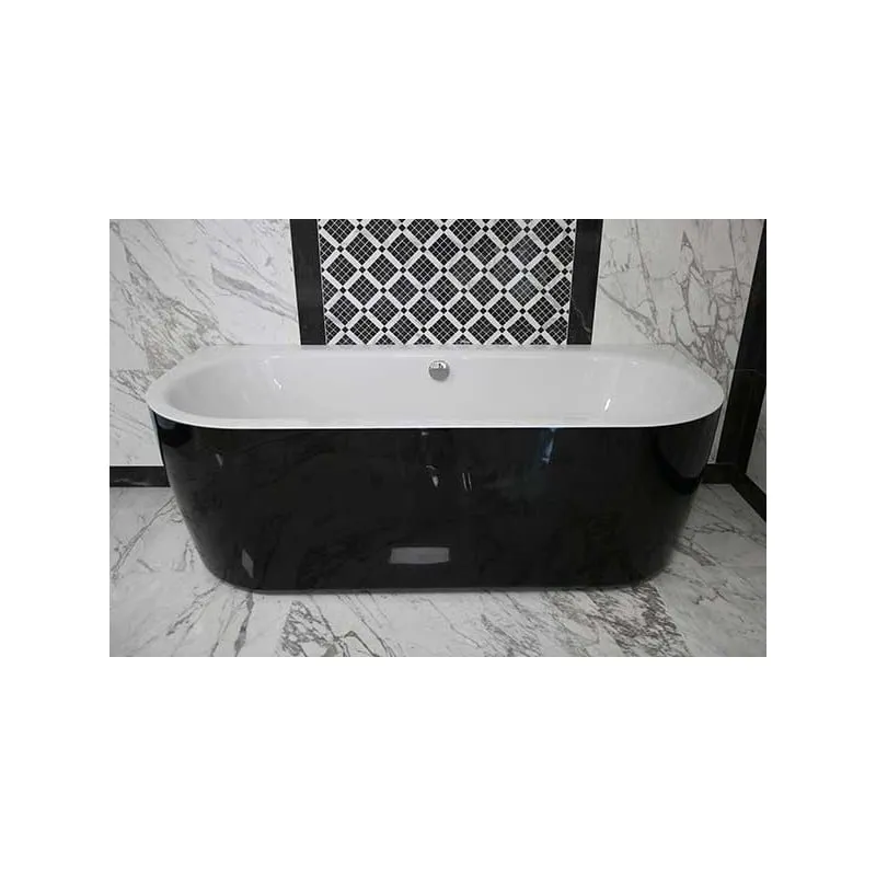 essence zidna samostojeća kupaonska kada crna 185x80x62 - slika 2
