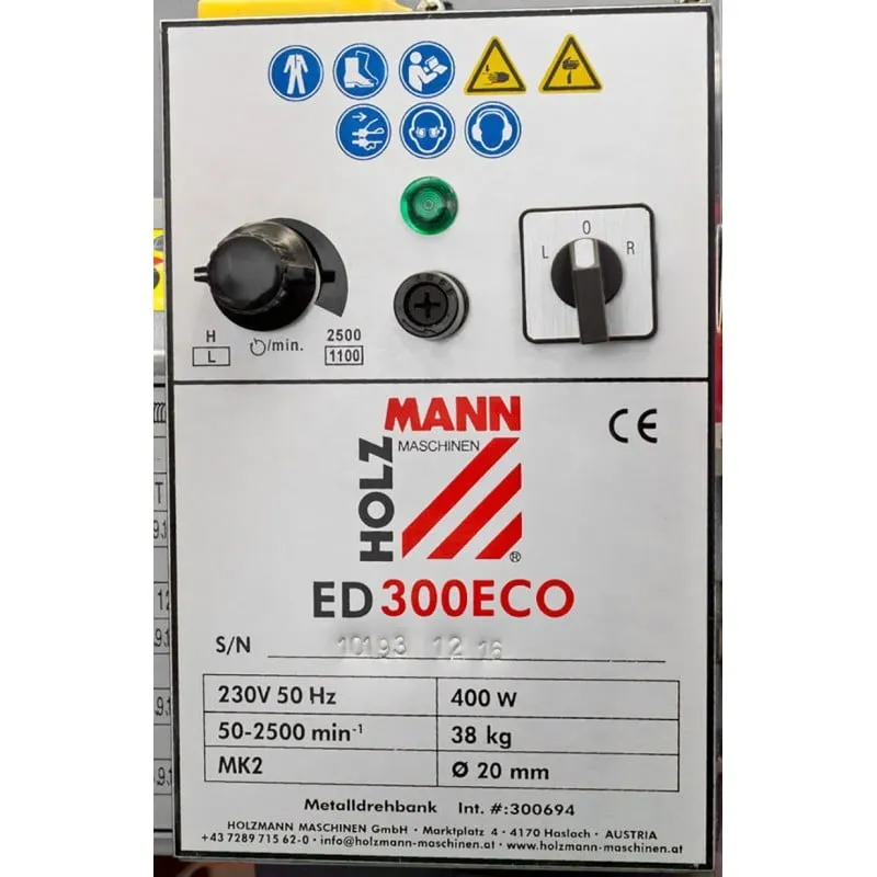 tokarilica za metal ed300eco_230v holzmann maschinen - slika 2