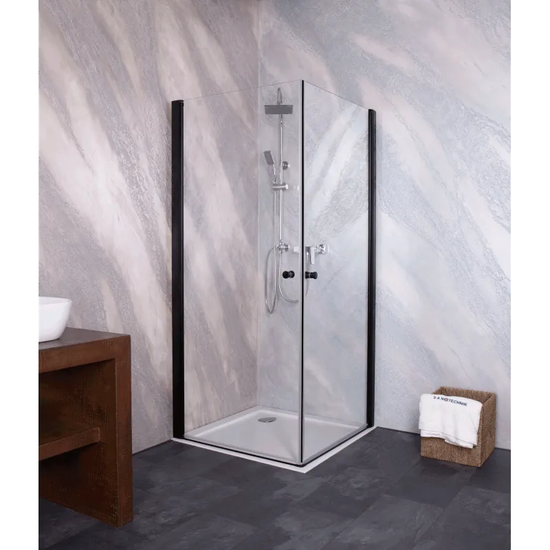 Vrata za tuš kabinu mat crna 65-67x195cm - Mihovljan, Čakovec