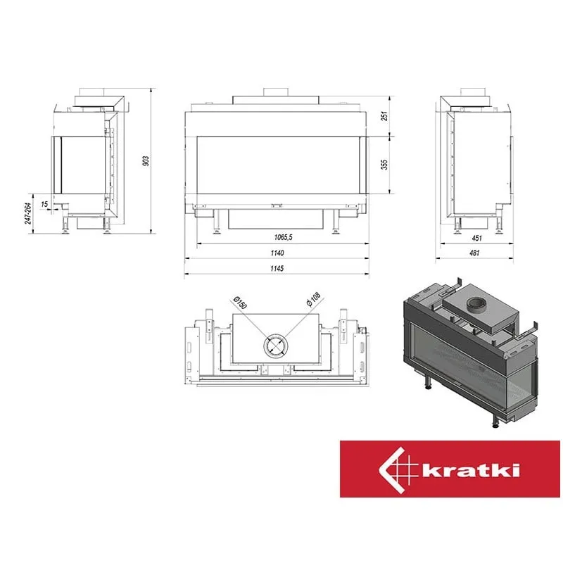 leo p/100/g20 plinski kamin - slika 2