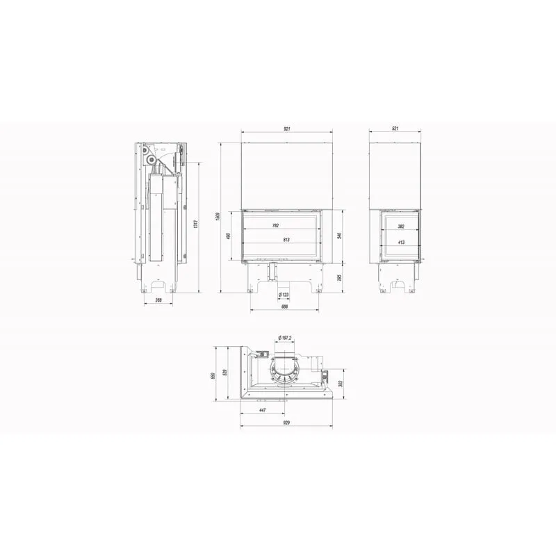 vn l 810 410 ugradbeni kamin - slika 4